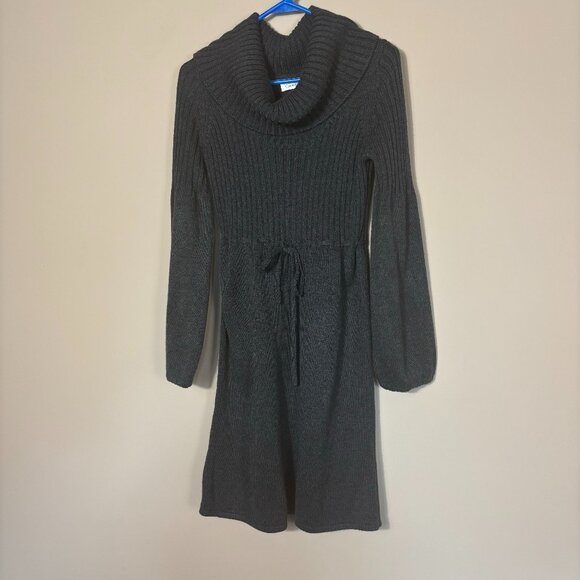 Calvin Klein Dark Gray Sweater Dress with Cowl Neck - Size S - Picture 1 of 10